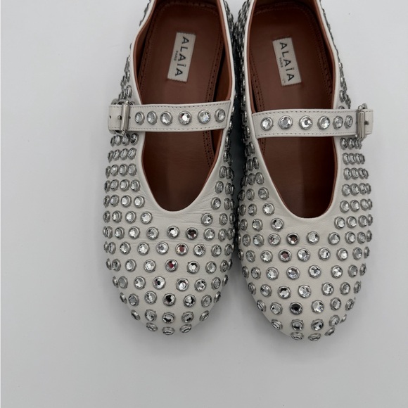Alaia Crystal Embellished Mary Jane Flats Size 38 Excellent Condition - Picture 3 of 7